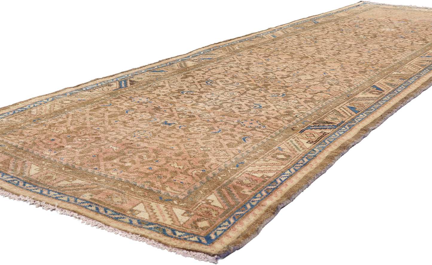 4 x 11 - Brown Antique Hamadan Rug - 61470