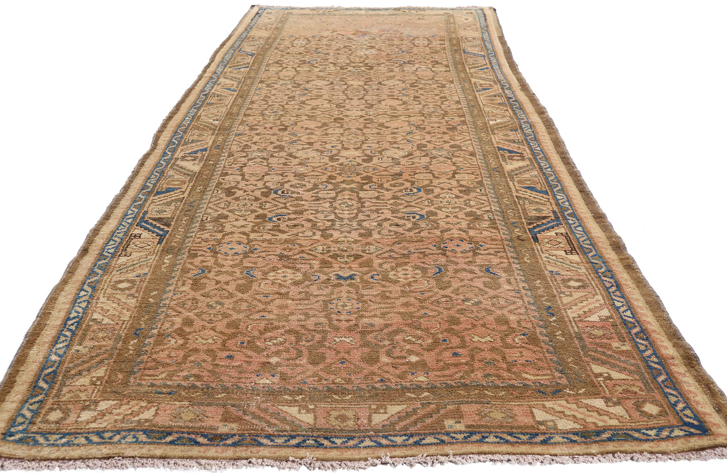 4 x 11 - Brown Antique Hamadan Rug - 61470