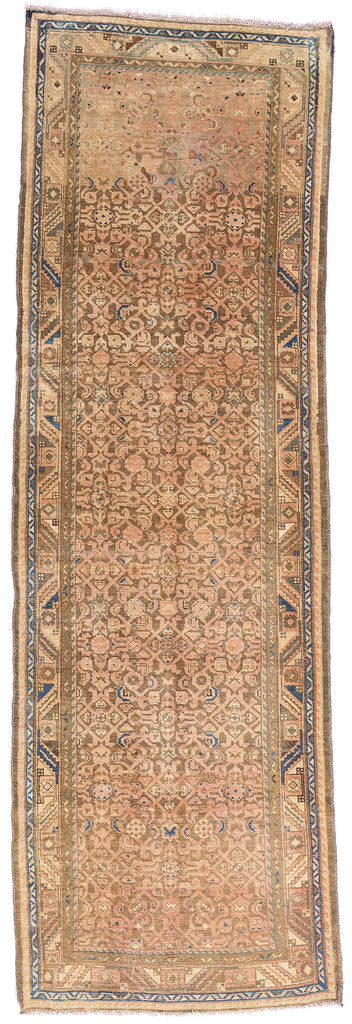 4 x 11 - Brown Antique Hamadan Rug - 61470