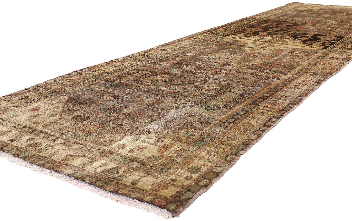 4 x 13 - Bronze Antique Hamadan Rug - 61471