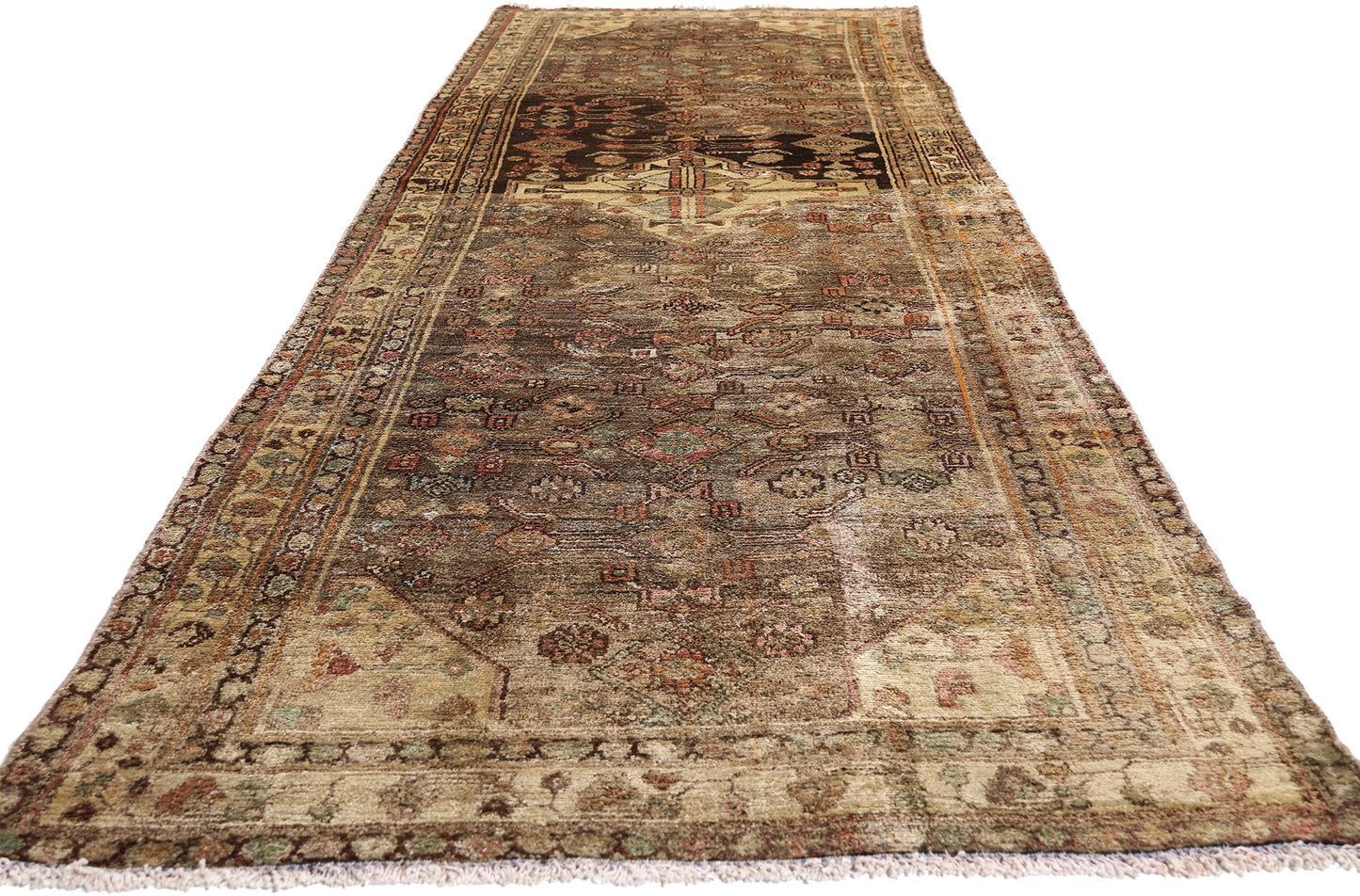 4 x 13 - Bronze Antique Hamadan Rug - 61471