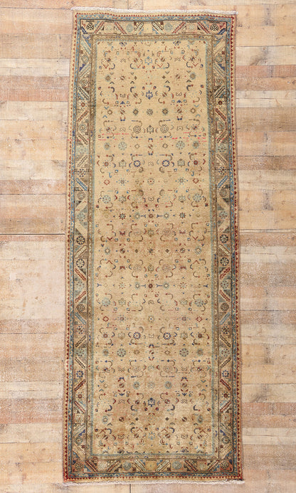 4 x 10 - Beige Antique Hamadan Rug - 61473