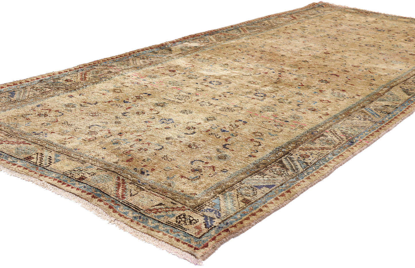 4 x 10 - Beige Antique Hamadan Rug - 61473