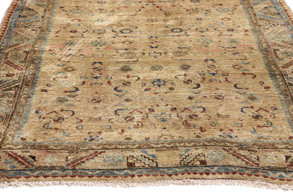 4 x 10 - Beige Antique Hamadan Rug - 61473