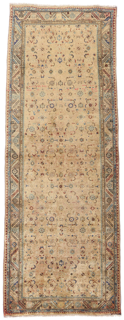 4 x 10 - Beige Antique Hamadan Rug - 61473