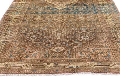 4 x 10 - Brown Antique Hamadan Rug - 61474