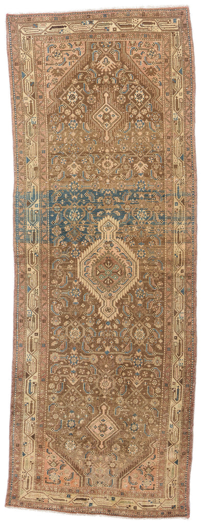4 x 10 - Brown Antique Hamadan Rug - 61474