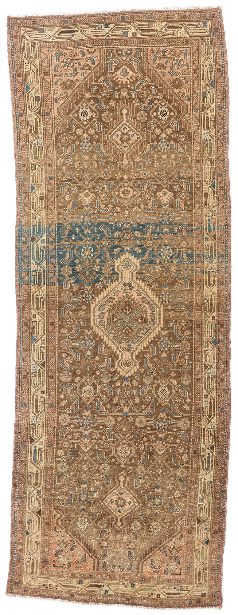 4 x 10 - Brown Antique Hamadan Rug - 61474