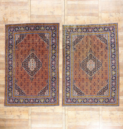 7 x 10 - Orange Vintage Tabriz Rug - 61477