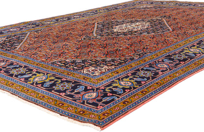 6 x 10 - Orange Vintage Tabriz Rug - 61475