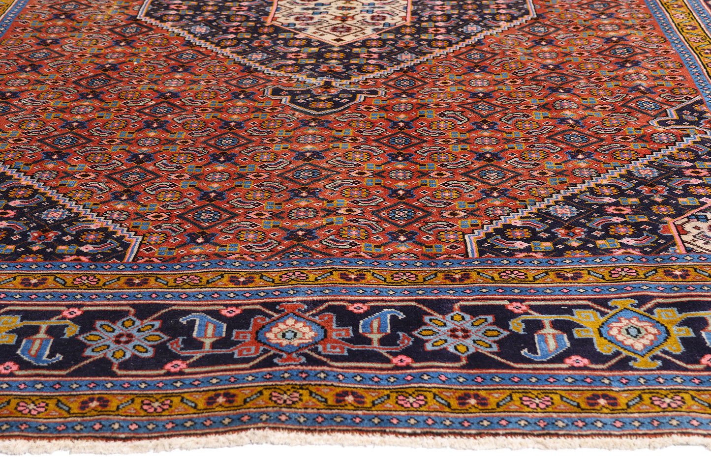 6 x 10 - Orange Vintage Tabriz Rug - 61475