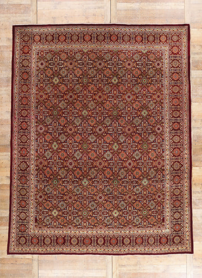 10 x 12 - Burgundy Vintage Tabriz Rug - 61476