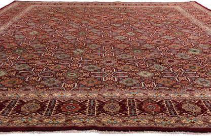 10 x 12 - Burgundy Vintage Tabriz Rug - 61476