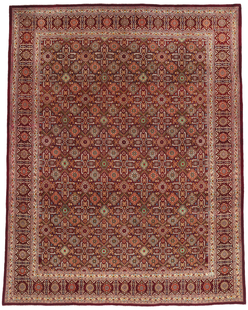 10 x 12 - Burgundy Vintage Tabriz Rug - 61476