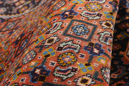 7 x 10 - Orange Vintage Tabriz Rug - 61477