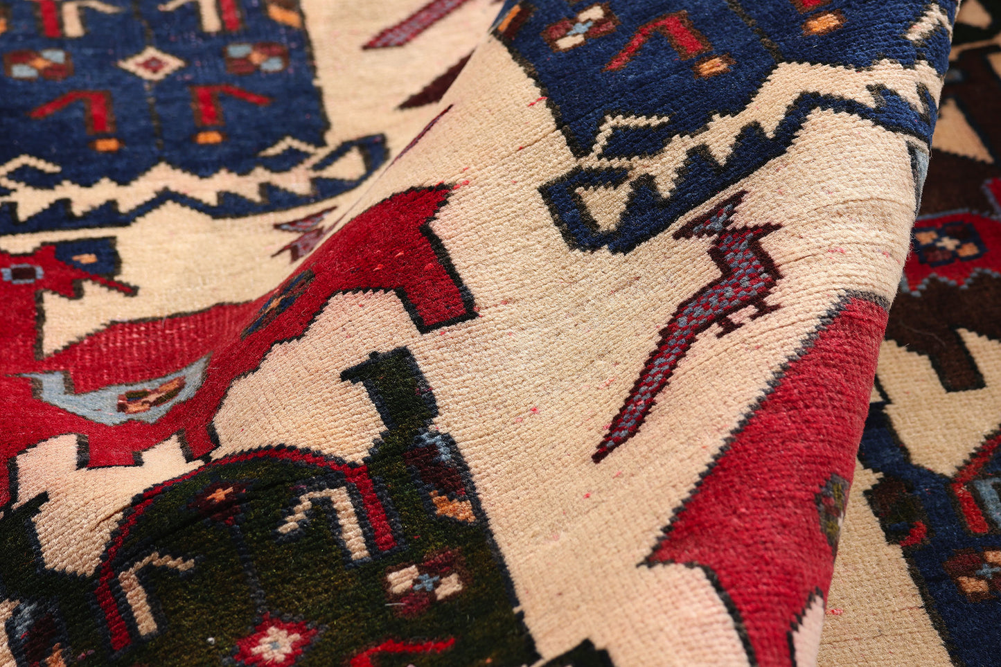 4 x 5 - Beige Vintage Shiraz Rug - 61479