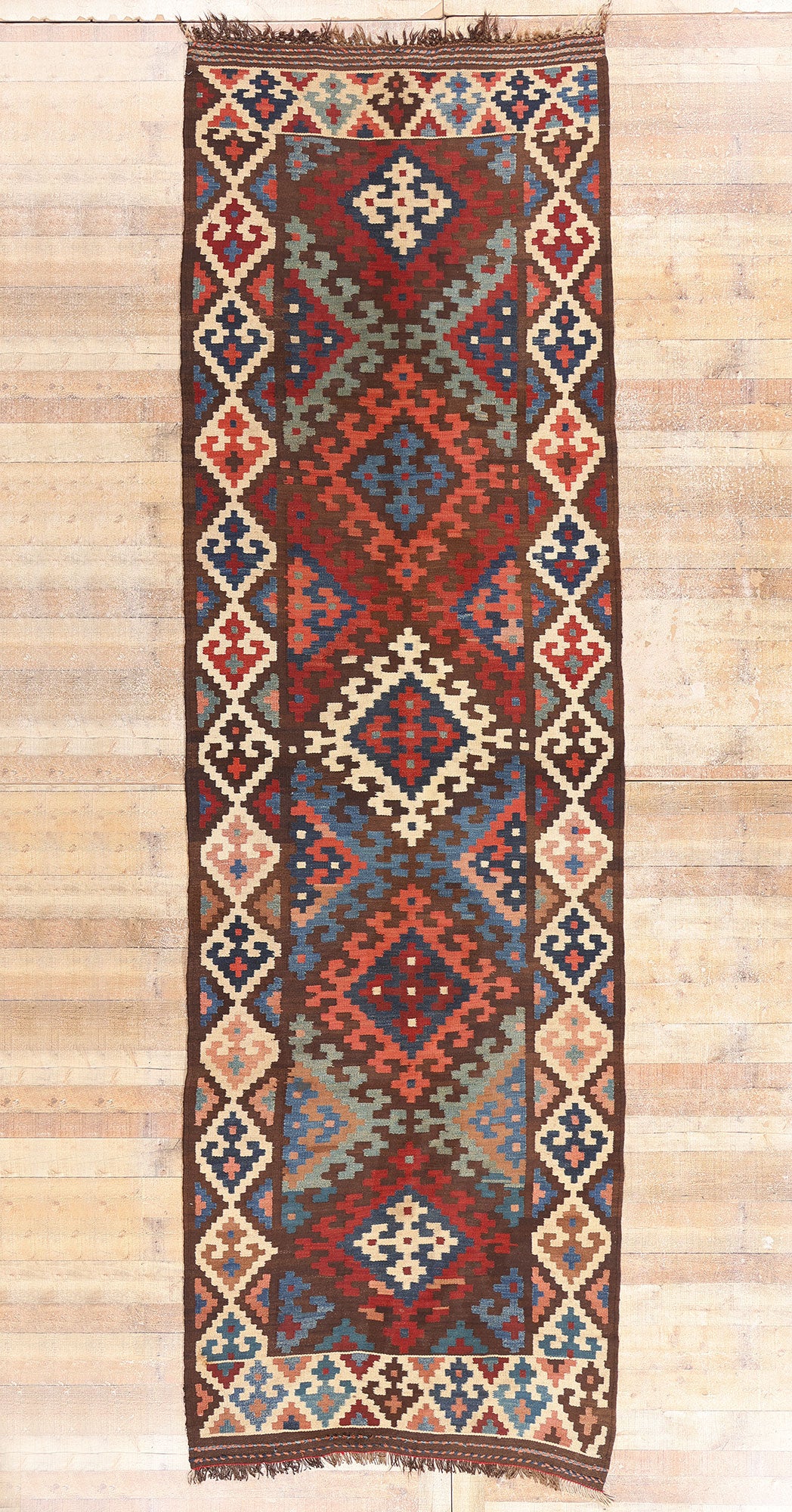 5 x 15 - Brown Antique Kilim Rug - 61480