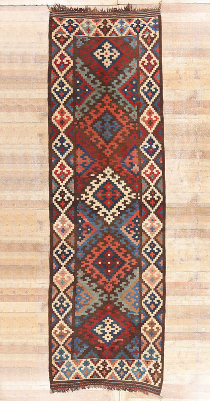 5 x 15 - Brown Antique Kilim Rug - 61480