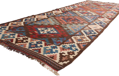 5 x 15 - Brown Antique Kilim Rug - 61480