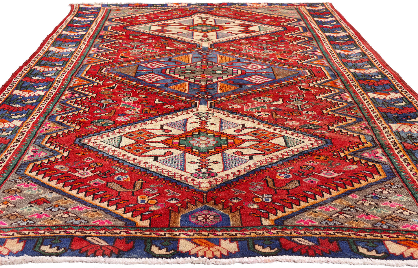 5 x 10 - Red Vintage Shiraz Rug - 61481