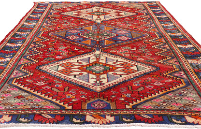 5 x 10 - Red Vintage Shiraz Rug - 61481