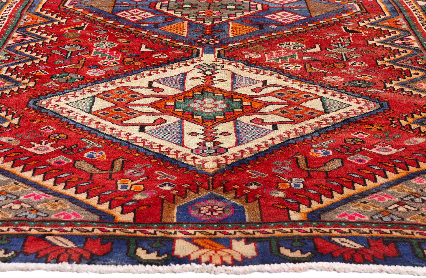 5 x 10 - Red Vintage Shiraz Rug - 61481