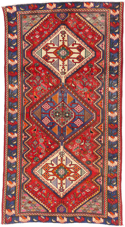 5 x 10 - Red Vintage Shiraz Rug - 61481