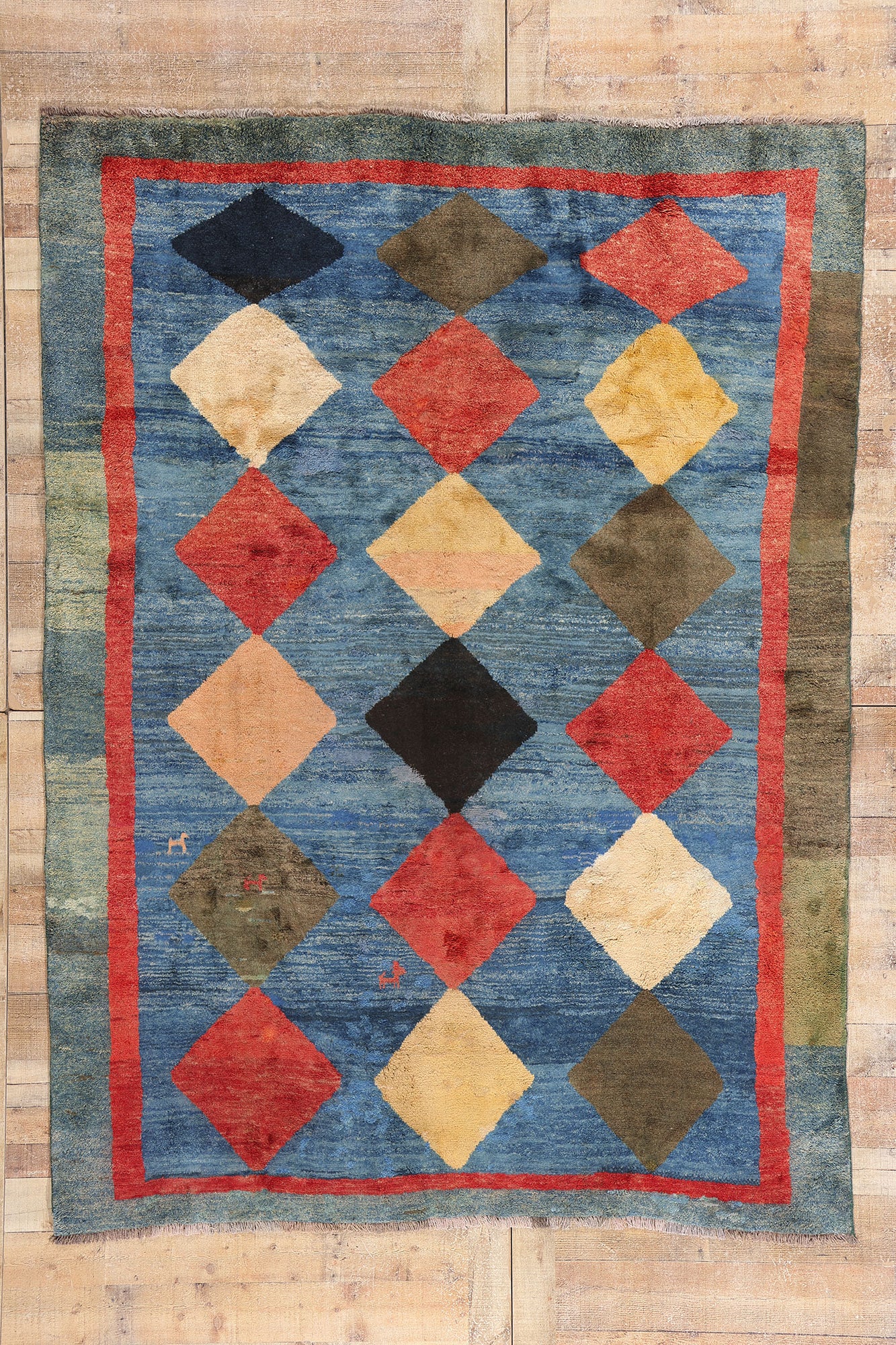 6 x 9 - Light Blue Vintage Gabbeh Rug - 61482