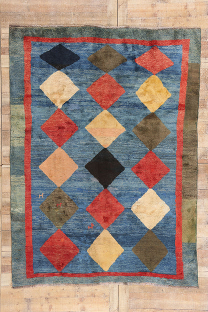 6 x 9 - Light Blue Vintage Gabbeh Rug - 61482