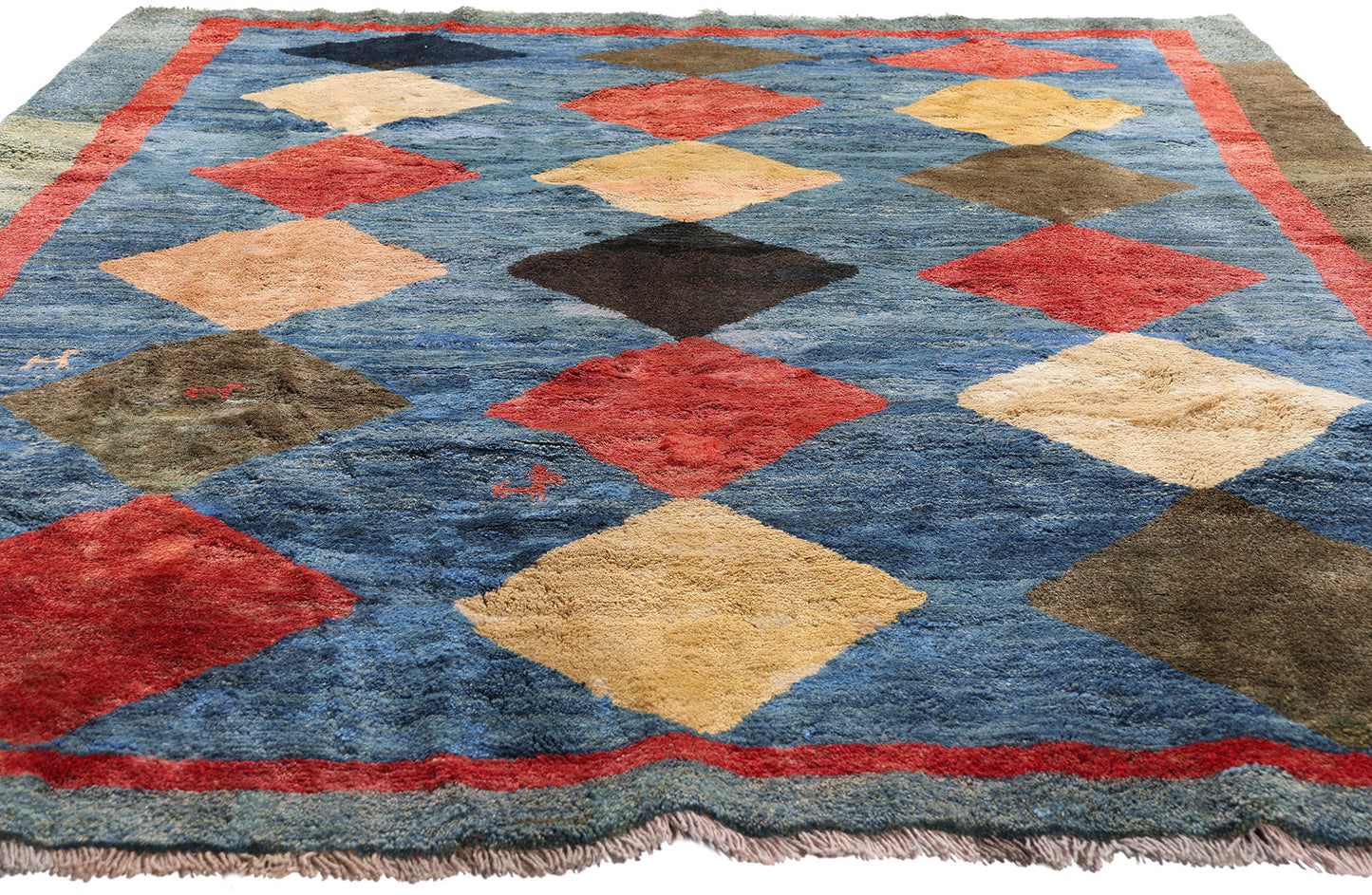 6 x 9 - Light Blue Vintage Gabbeh Rug - 61482