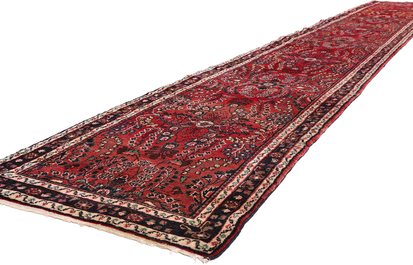 3 x 17 - Red Vintage Lilihan Rug - 61483