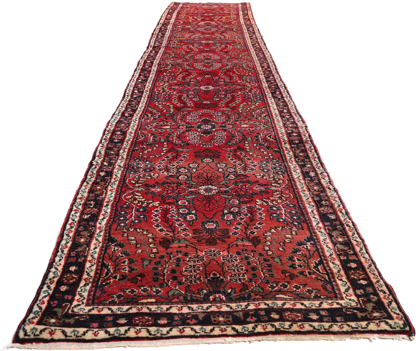 3 x 17 - Red Vintage Lilihan Rug - 61483