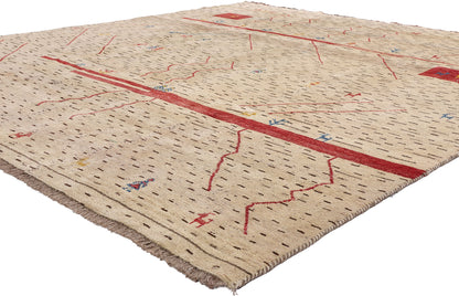 8 x 9 - Beige Vintage Gabbeh Rug - 61487