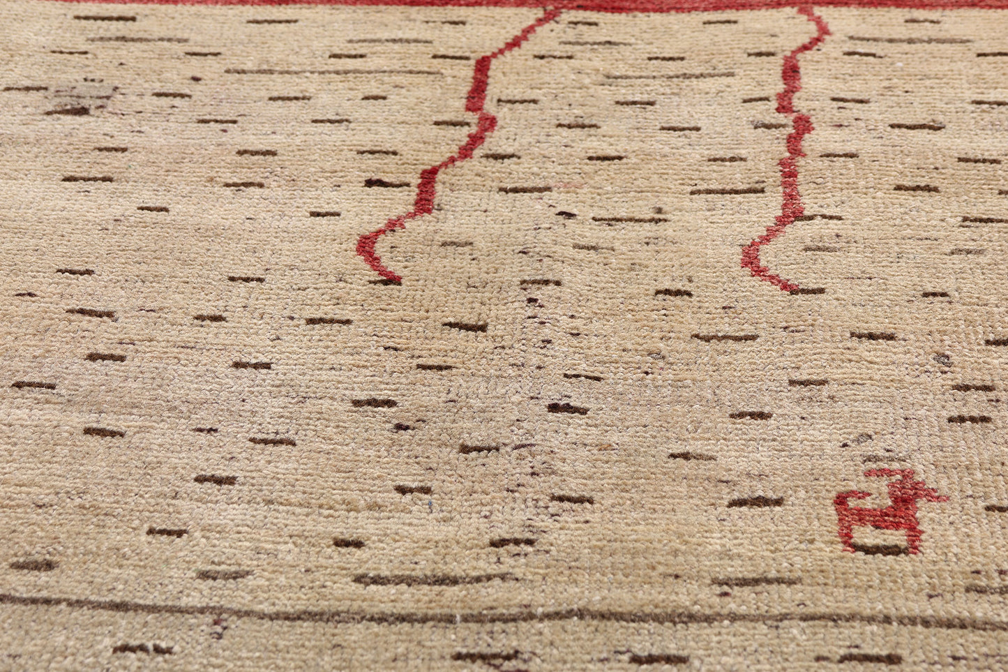 8 x 9 - Beige Vintage Gabbeh Rug - 61487