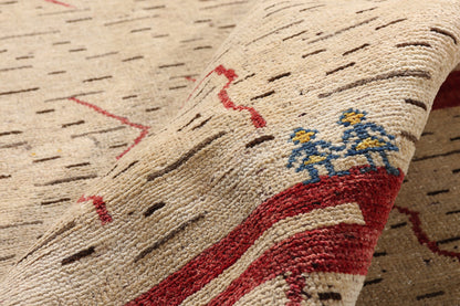 8 x 9 - Beige Vintage Gabbeh Rug - 61487