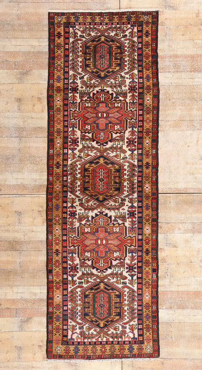 3 x 10 - Ivory Vintage Heriz Rug - 61488