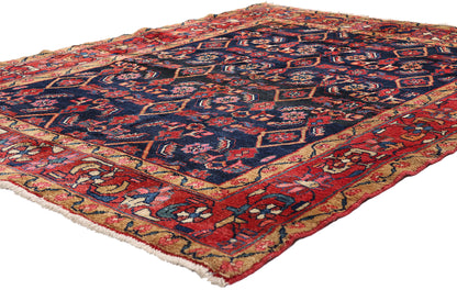 5 x 6 - Navy Blue Antique Lilihan Rug - 61492