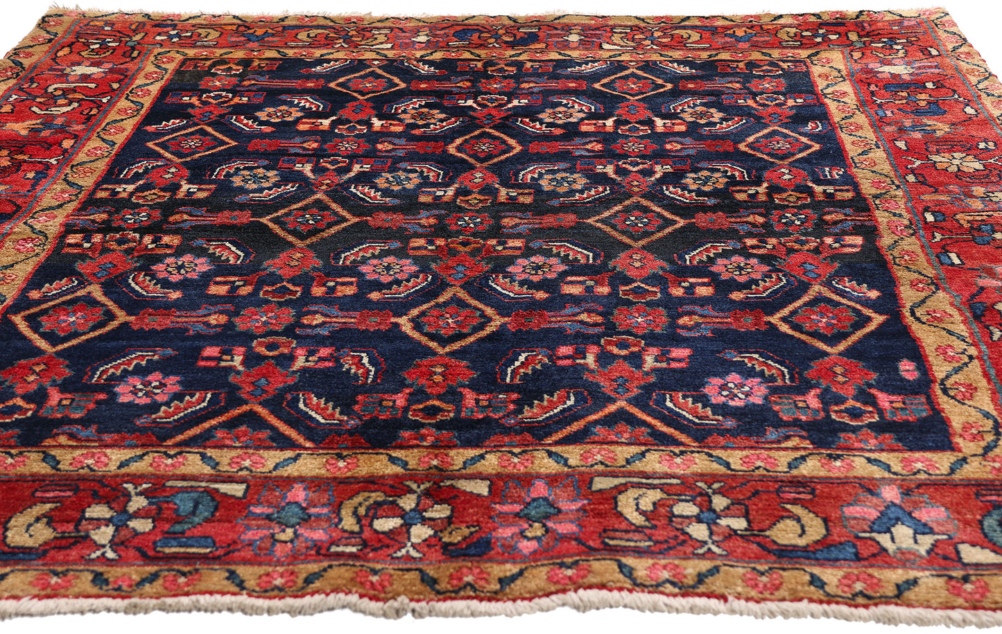 5 x 6 - Navy Blue Antique Lilihan Rug - 61492