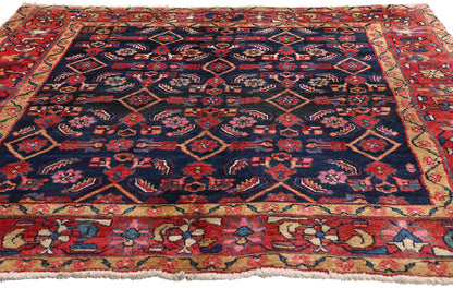 5 x 6 - Navy Blue Antique Lilihan Rug - 61492