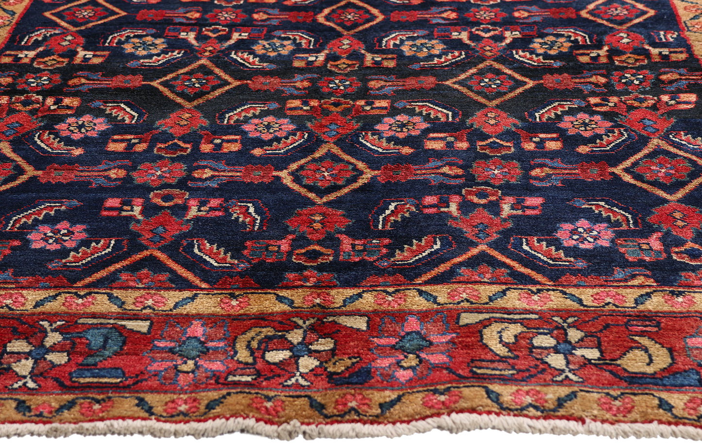 5 x 6 - Navy Blue Antique Lilihan Rug - 61492
