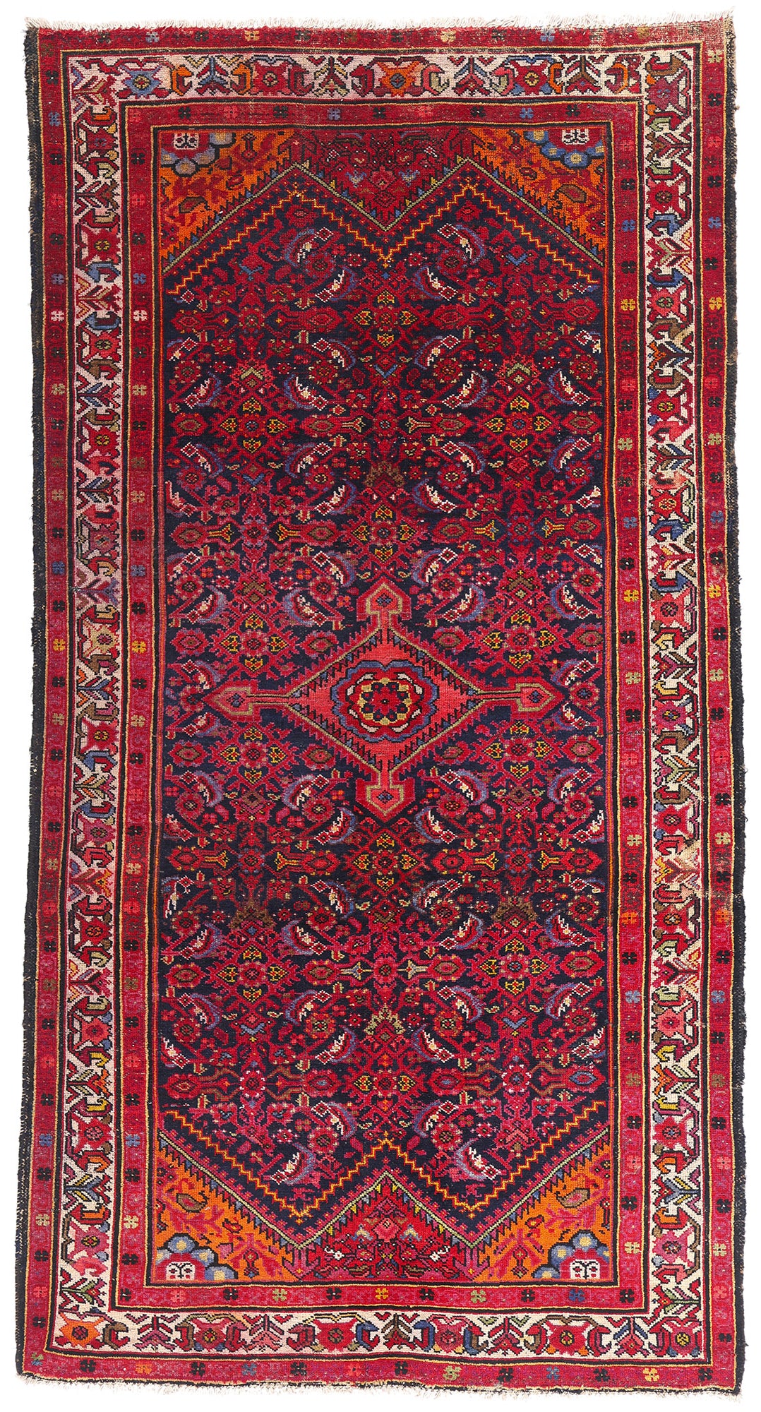 5 x 10 - Navy Blue Antique Malayer Rug - 61496