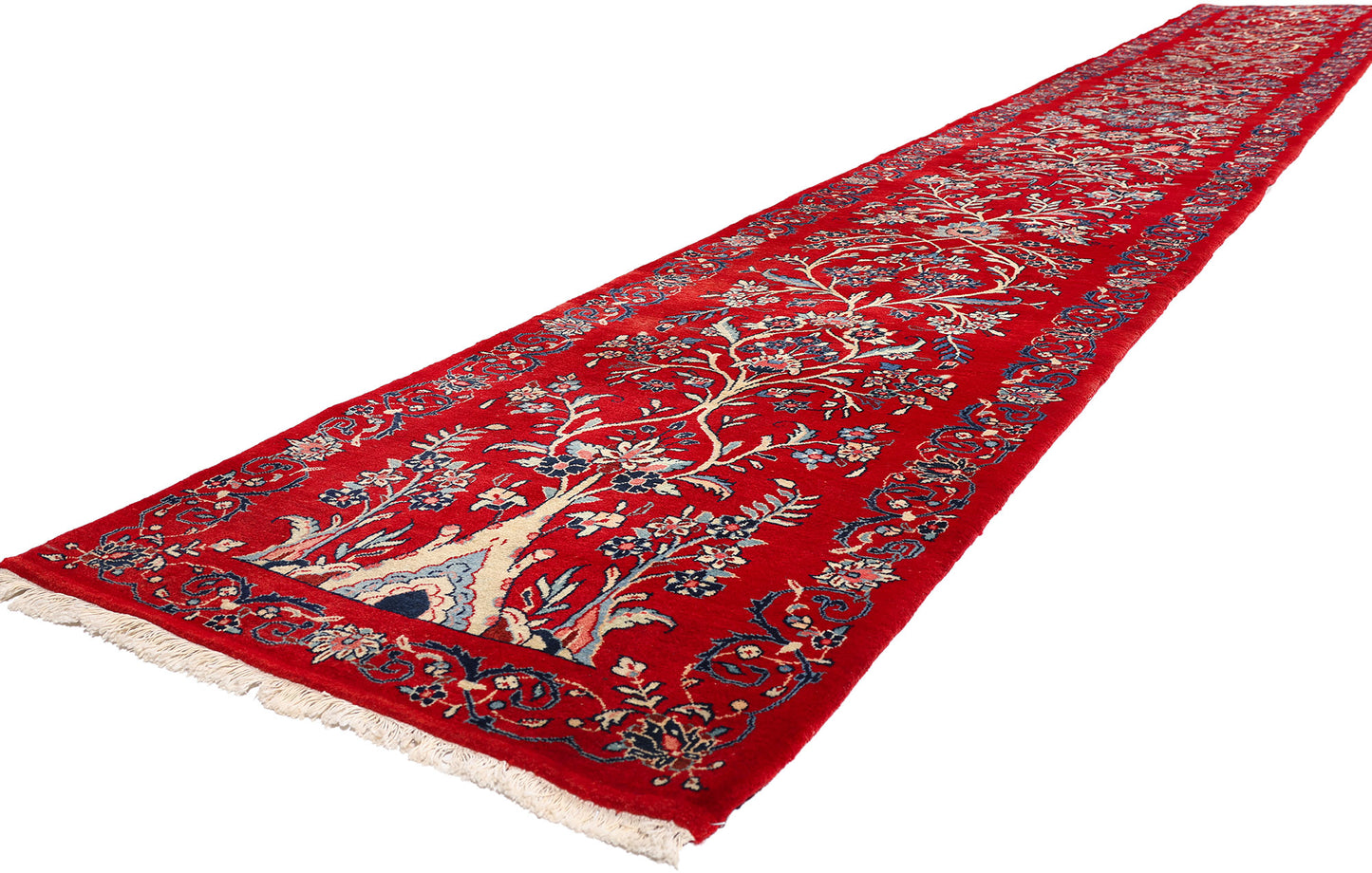 3 x 20 - Red Antique Sarouk Rug - 61499