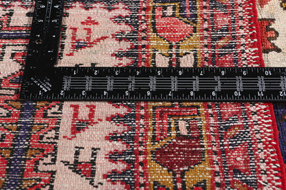 4 x 11 - Ivory Vintage Heriz Rug - 61500