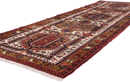 4 x 11 - Ivory Vintage Heriz Rug - 61500