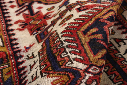 4 x 11 - Ivory Vintage Heriz Rug - 61500