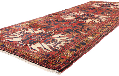 4 x 10 - Red Vintage Heriz Rug - 61502