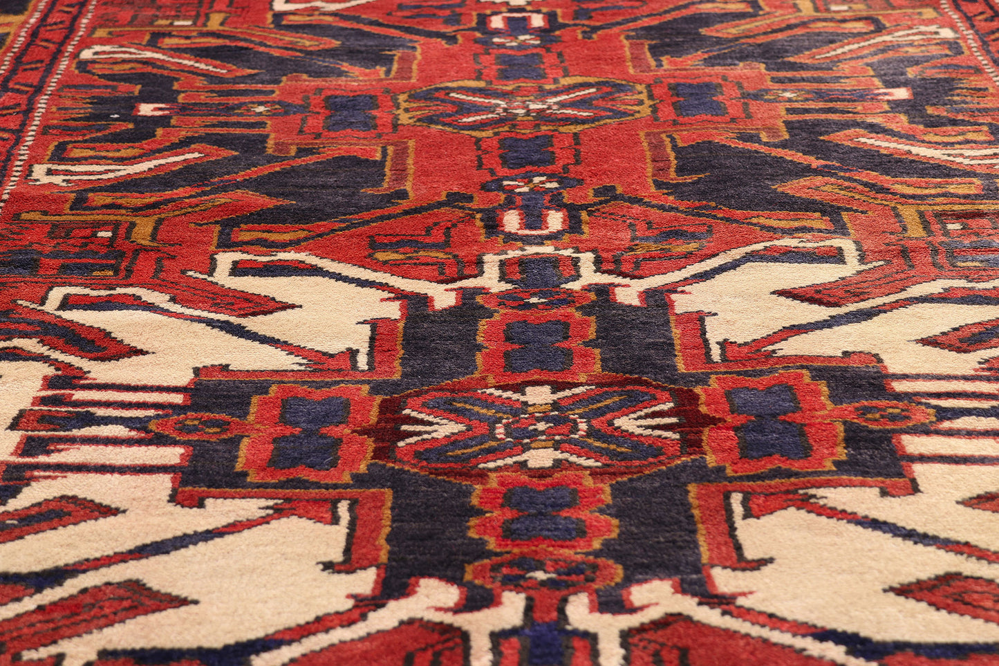 4 x 10 - Red Vintage Heriz Rug - 61502