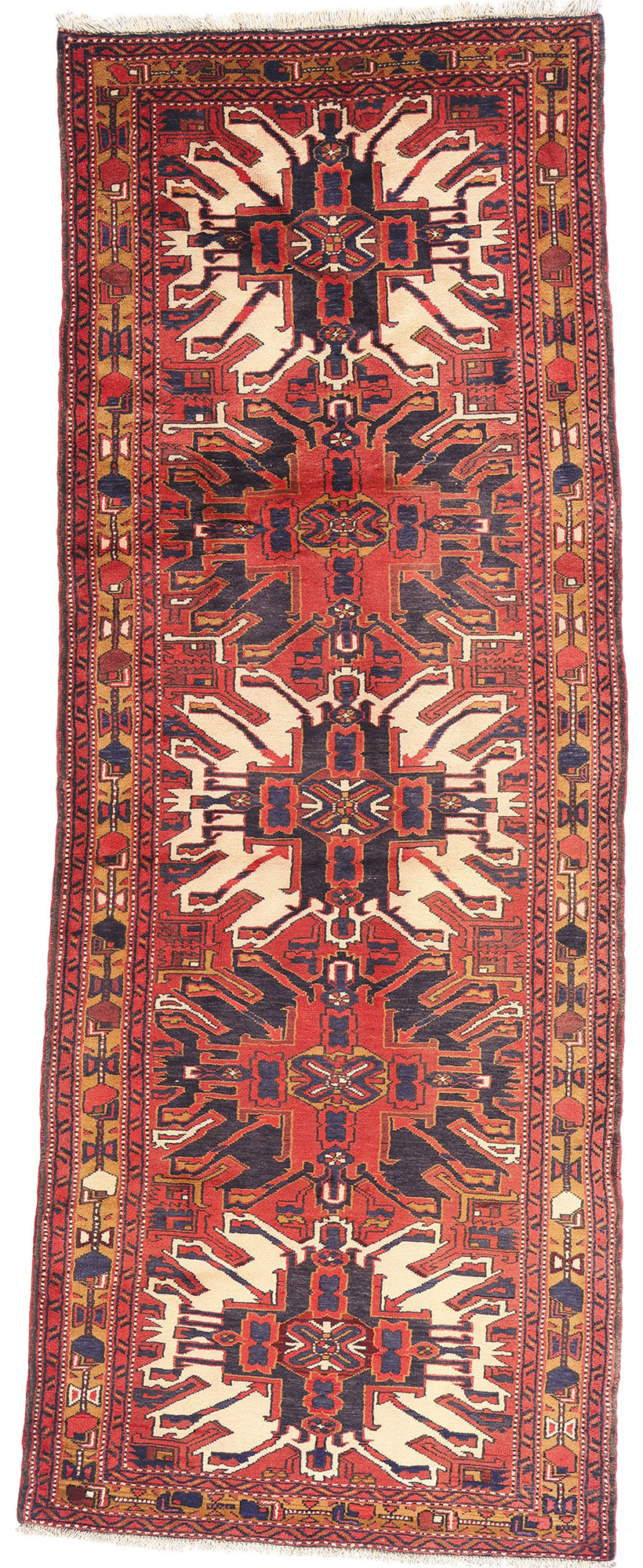 4 x 10 - Red Vintage Heriz Rug - 61502
