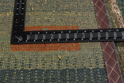 8 x 9 - Green Vintage Gabbeh Rug - 61505