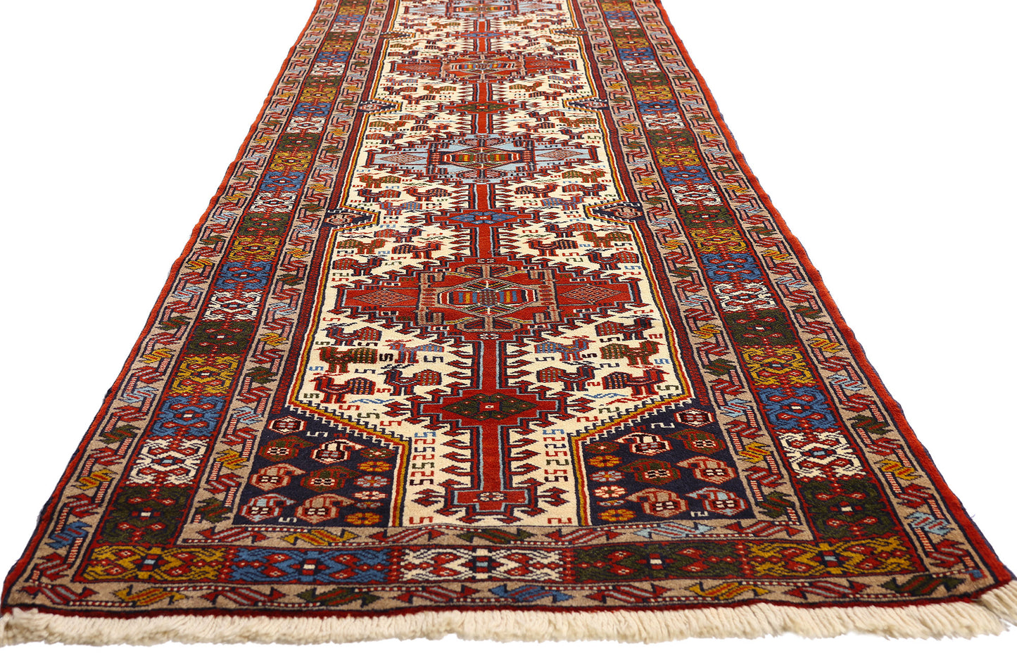 3 x 28 - Ivory Vintage Shiraz Rug - 61506
